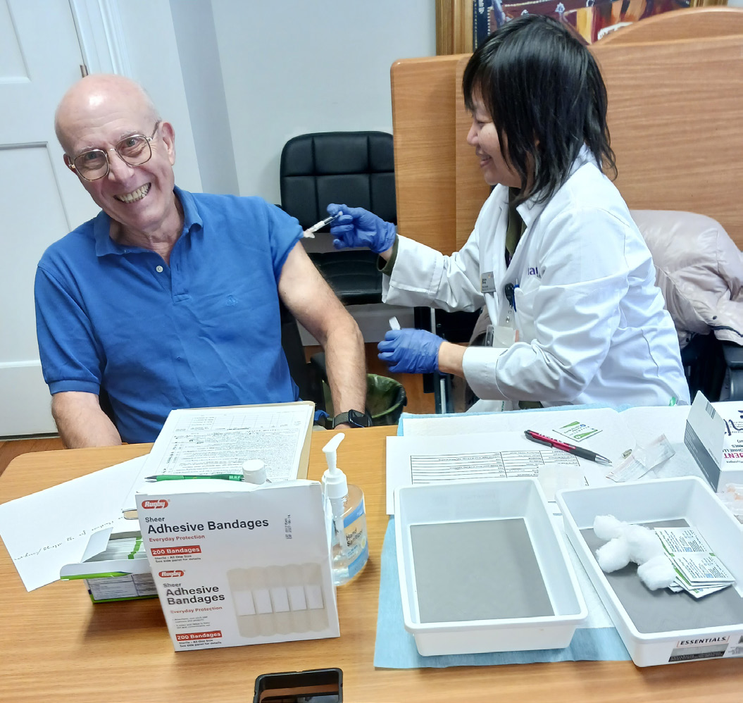 Gardening including indoor plant watering and raking leaves.
